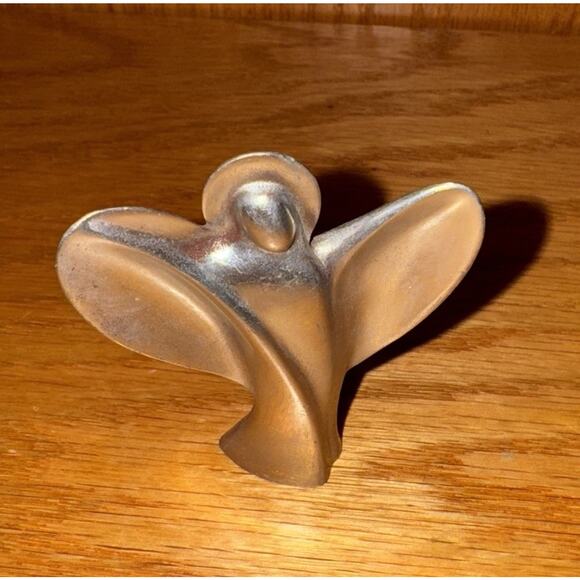 Vintage 1990's Suellen Pewter Angel Figurine 2.5” "Angel of Joy" - Picture 1 of 9